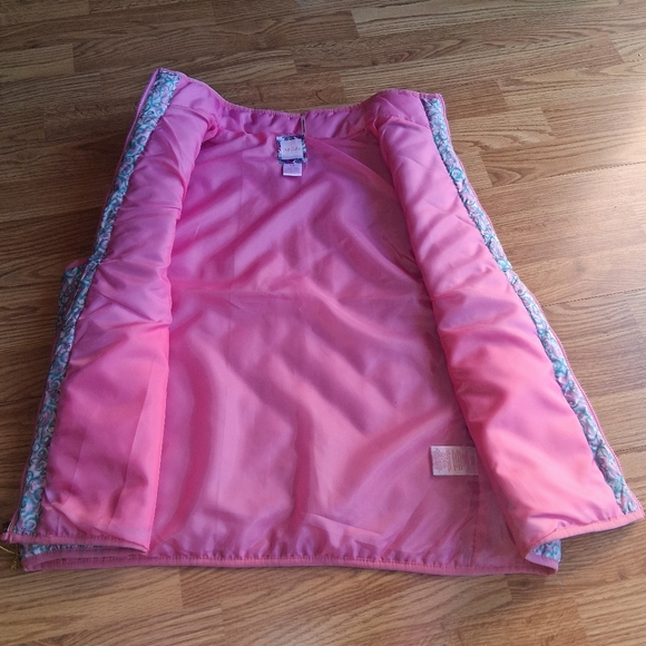 P*NWT Ladies PETITE quilted Sleeveless Vest pink Blue, Sz LP XLP Msrp $70 - Picture 3 of 8